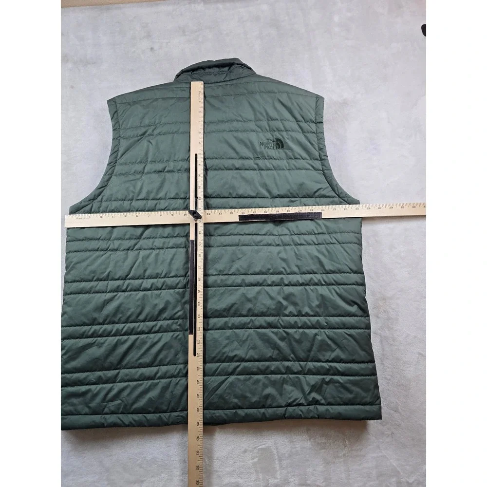 The North Face Puffer Vest Mens XL Green Polyester Quilted Insulated